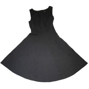J.Crew Factory Black Fit & Flare Dress Sz 0 Audrey Hepburn Classic LBD office